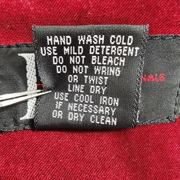 Vintage R&K Originals Pant Suit Womens 12 Black Burgundy Gold Embroidered Sueded - Picture 6 of 16